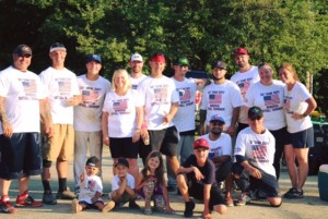 Some of the team members from Team Makin' Lemonade/Pistol Pete's at the Sgt. Shane Duffy Memorial Softball Tournament, July 15, 2017. #OneTeamOneFight